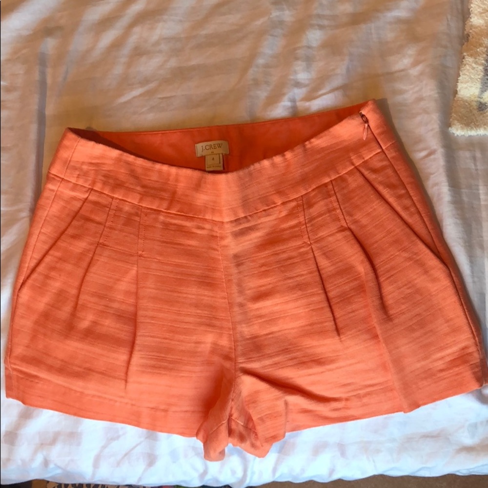J. Crew linen pleat front shorts